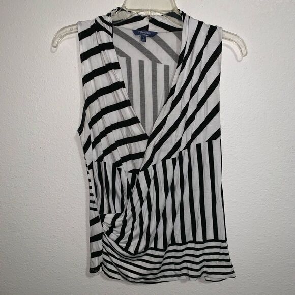 Peter Som For Design Nation Faux Wrap Striped Top - Picture 1 of 6